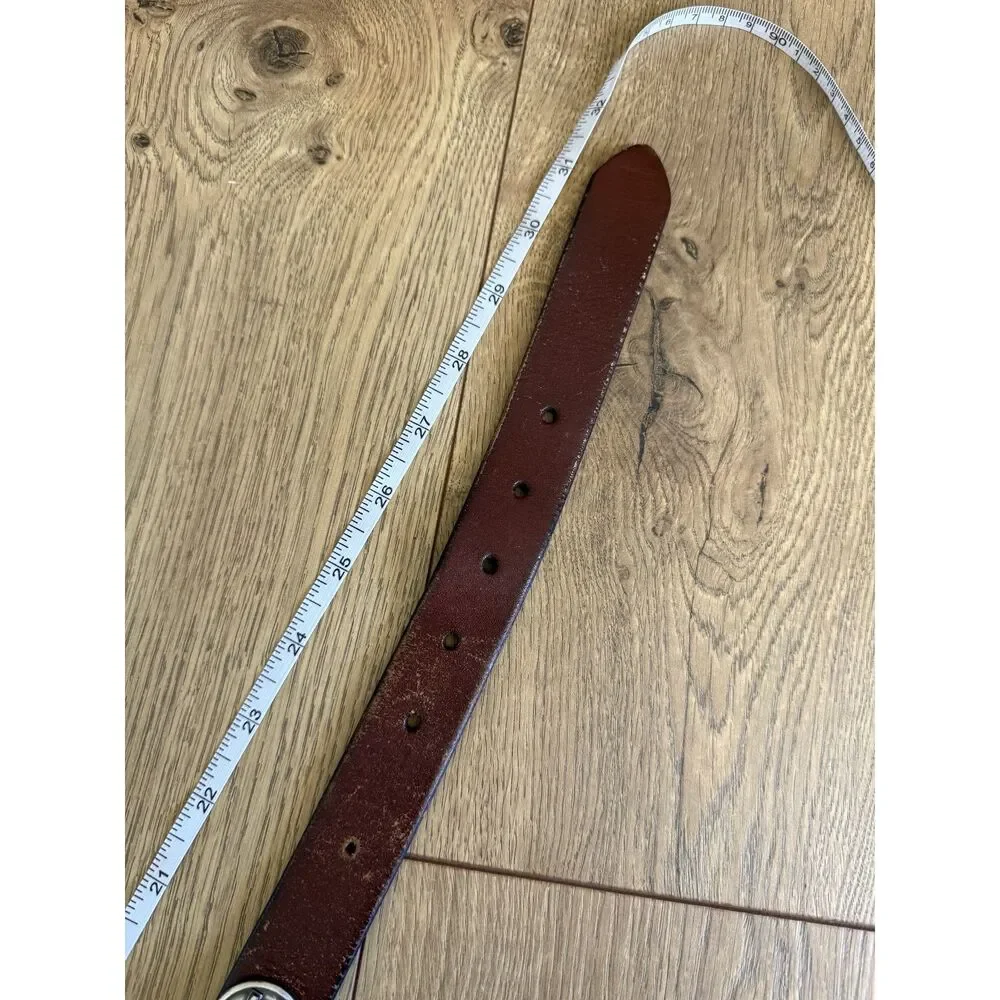 AUBURN UNIVERSITY M alabama tigers vintage kids leather concho silver belt
